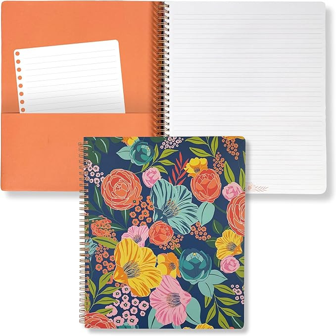 Steel Mill & Co Cute Large Spiral Notebook College Ruled, 11" x 9.5" with Durable Hardcover and 1... | Amazon (US)
