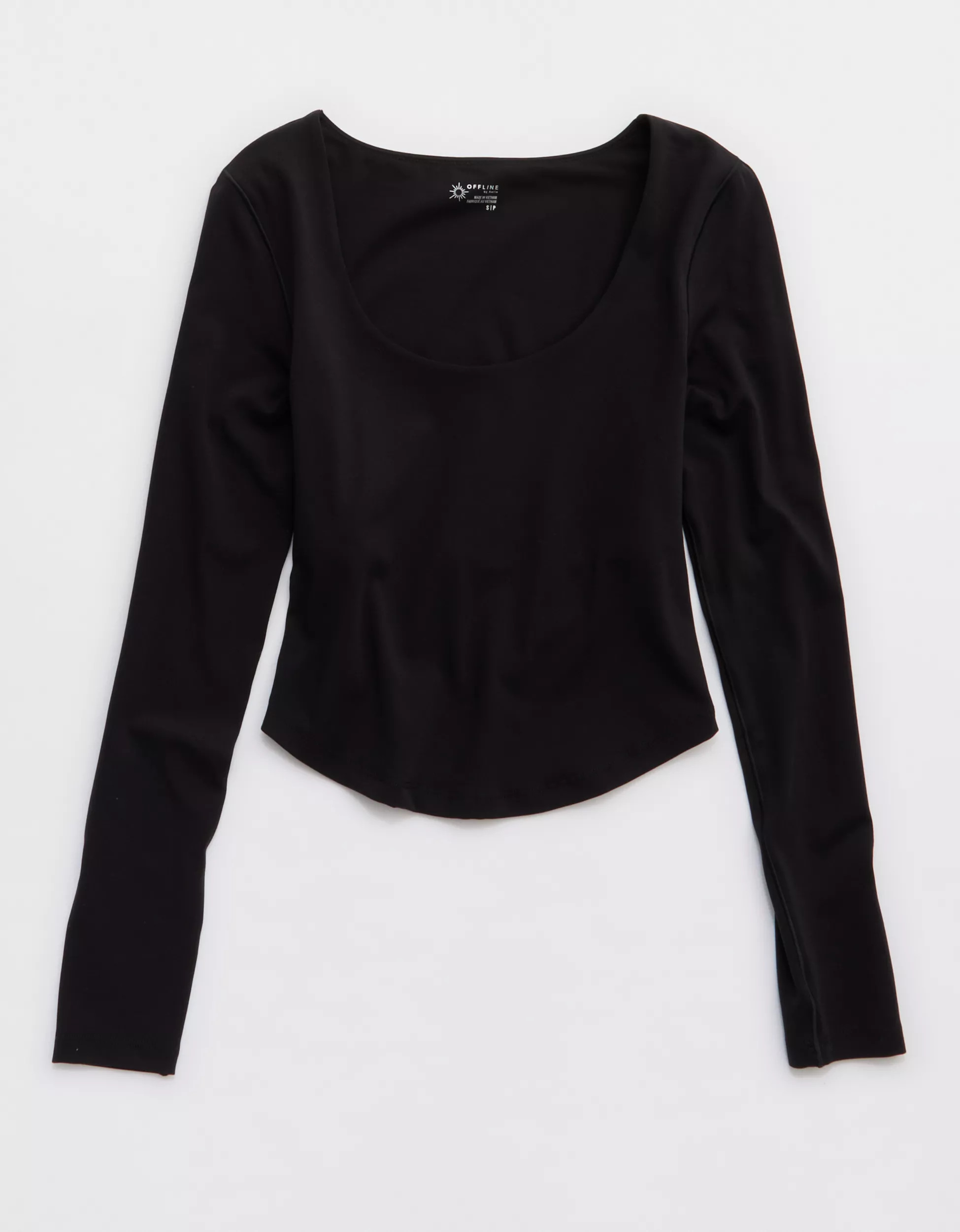 OFFLINE By Aerie Real Me Long Sleeve Scoop T-Shirt | American Eagle Outfitters (US & CA)