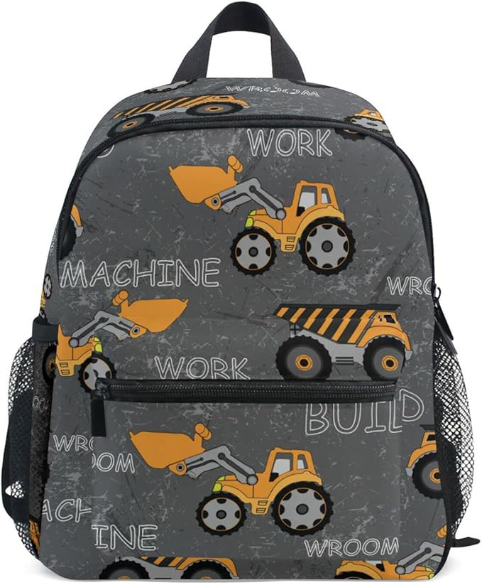 Kids Seamless Pattern with Construction Machines Kid's Backpack Girls Boys Preschool Bookbag Chil... | Amazon (CA)