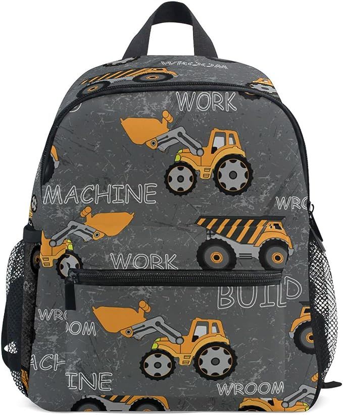Kids Seamless Pattern with Construction Machines Kid's Backpack Girls Boys Preschool Bookbag Chil... | Amazon (CA)