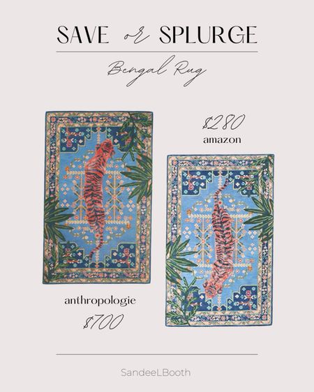 Save or splurge? Bengal rug 🐅 Anthropologie - $700
Amazon - $280

#LTKstyletip #LTKhome