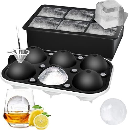 ROTTAY Ice Cube Trays (Set of 2), Sphere Ice Ball Maker with Lid & Large Square Ice Cube Maker fo... | Amazon (US)