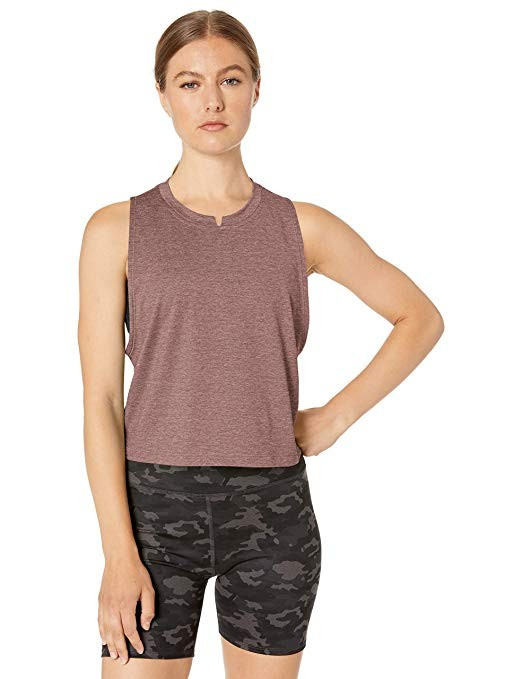 Amazon Brand - Core 10 Women's Soft Workout Cropped Tank | Amazon (US)