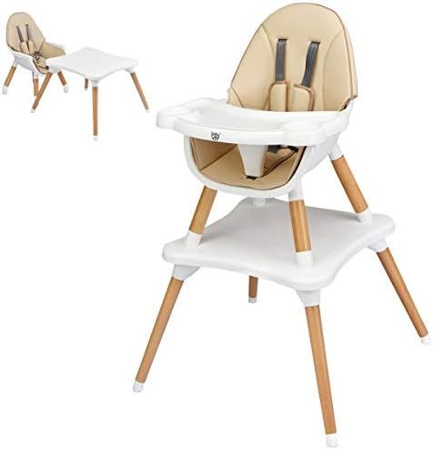 INFANS 5 in 1 Baby High Chair with 5 Point Harness, Detachable Tray, Wipeable Cushion, Converts to T | Amazon (US)