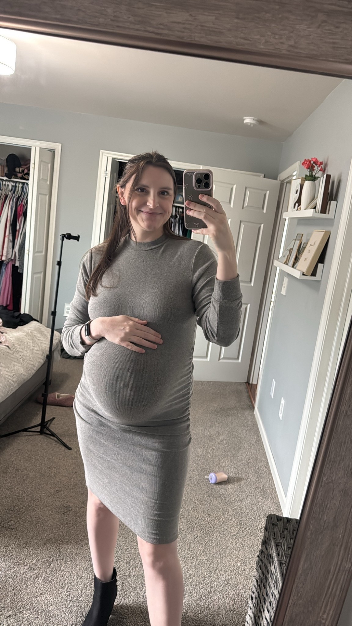 Winter maternity dress, so cute for the bump!

#LTKBump #LTKmomlife #LTKFindsUnder100