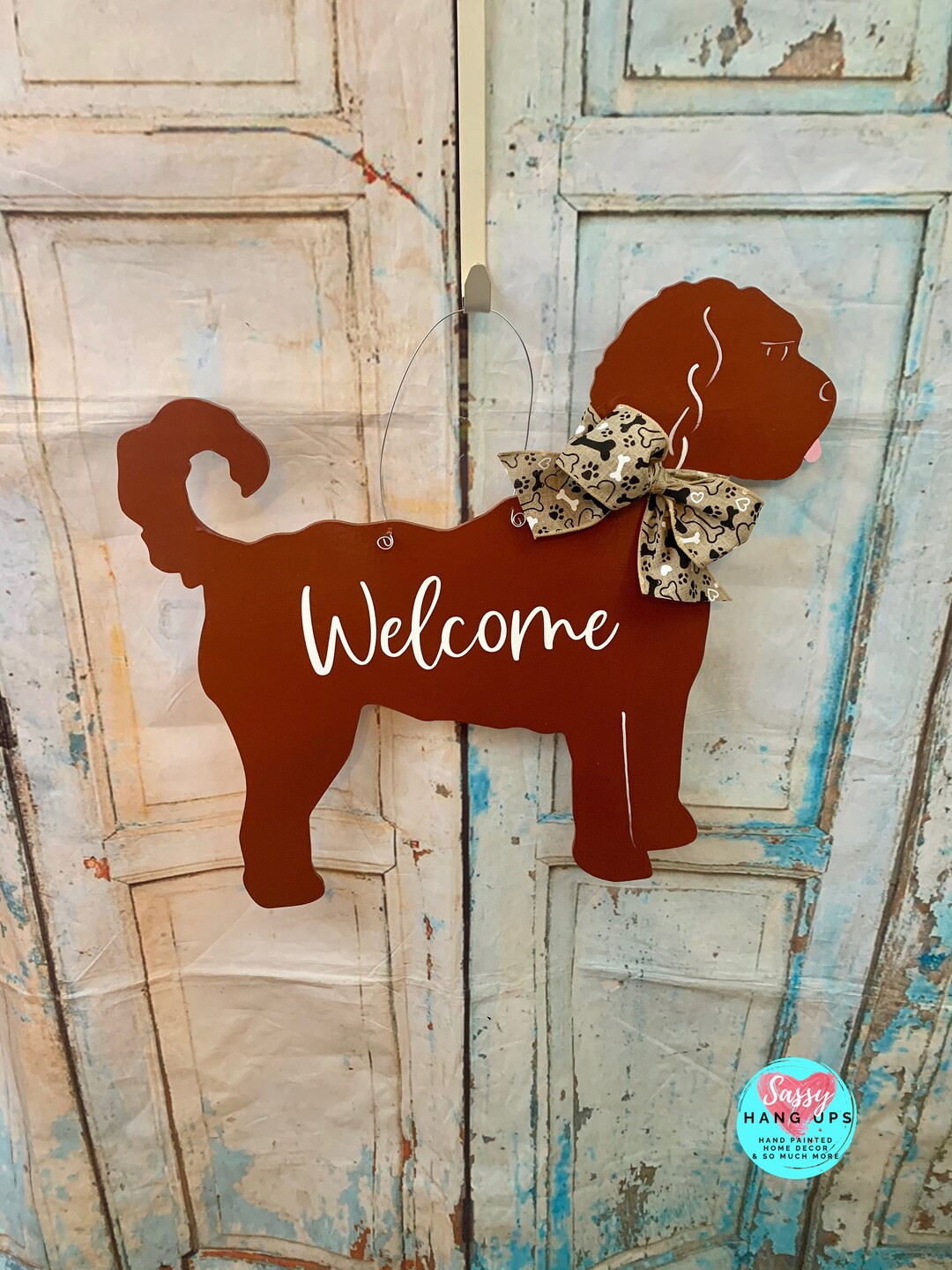 Labradoodle Door Hanger, Personalized Labradoodle Door Hanger, Labradoodle Gift, Labradoodle Chri... | Etsy (US)