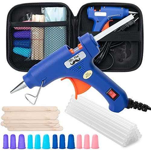 Mr. Pen– Hot Glue Gun Kit, Hot Melt Glue Gun Mini with 20pcs Glue Gun Sticks and 20Wood Craft Sticks and 8Finger Protector, Hot Glue Gun, Glue Guns for Crafts, Craft Glue Guns, Hot Glue Gun with Case | Amazon (US)