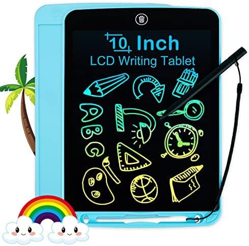 LCD Writing Tablet for Kids 10 Inch, Colorful Doodle Board Drawing Tablet with Lock Function, Era... | Amazon (US)