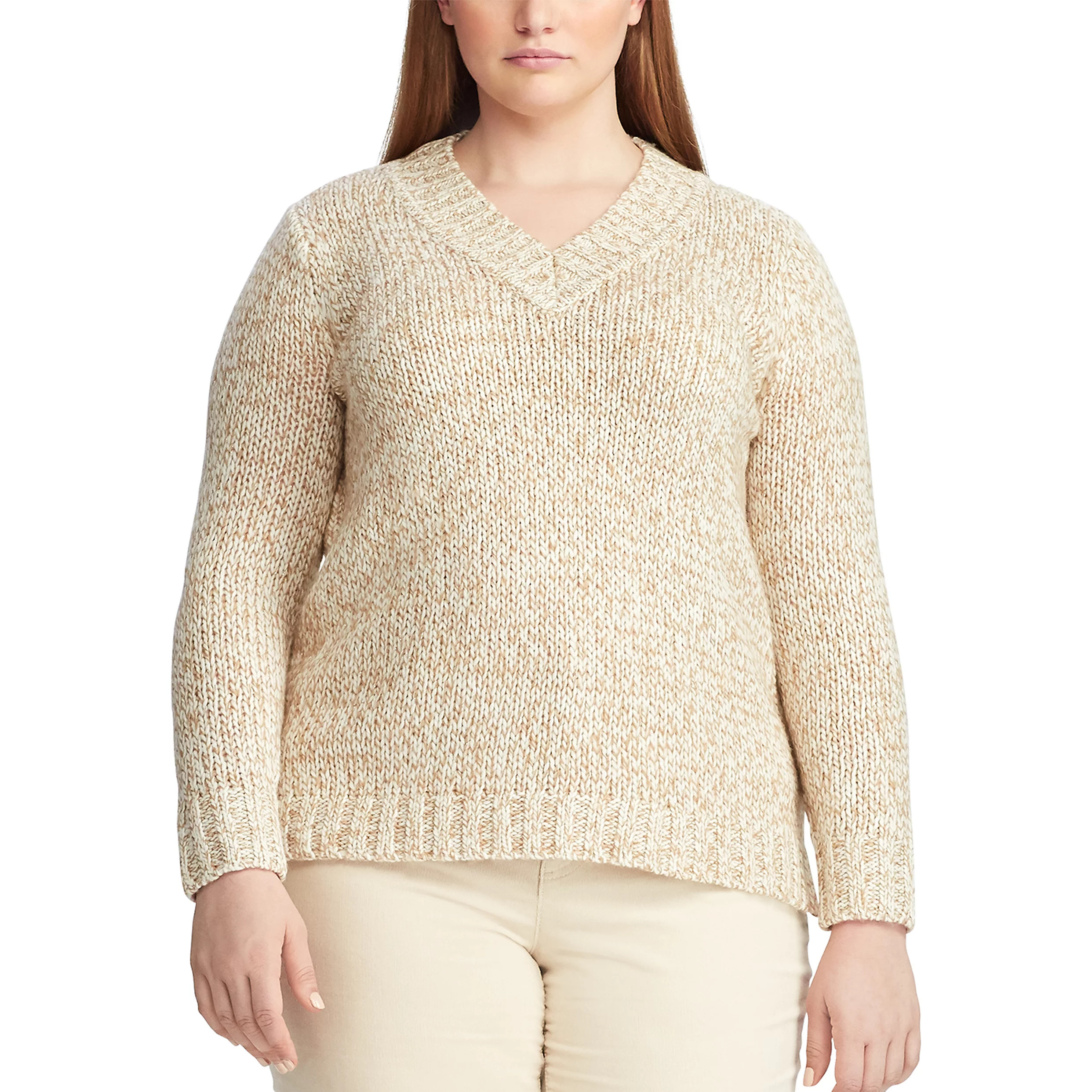 Plus Size Chaps V-Neck Sweater | Kohl's