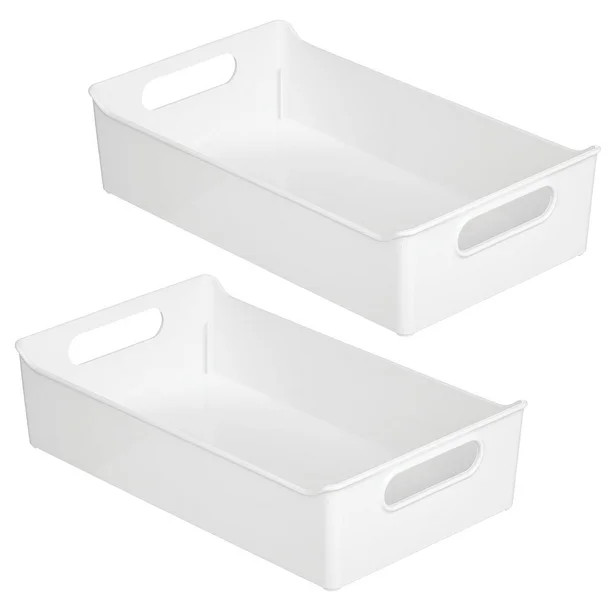 mDesign Small Plastic Kitchen Storage Container Bins with Handles -Organization in Pantry, Cabine... | Walmart (US)