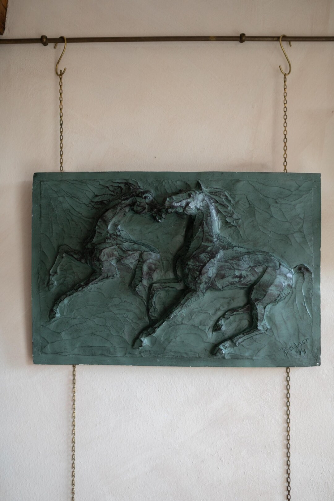 Vintage Plaster Sculpture Wall Hanging of a Horse dutch Signed by Artist Hans Balner - Etsy | Etsy (US)