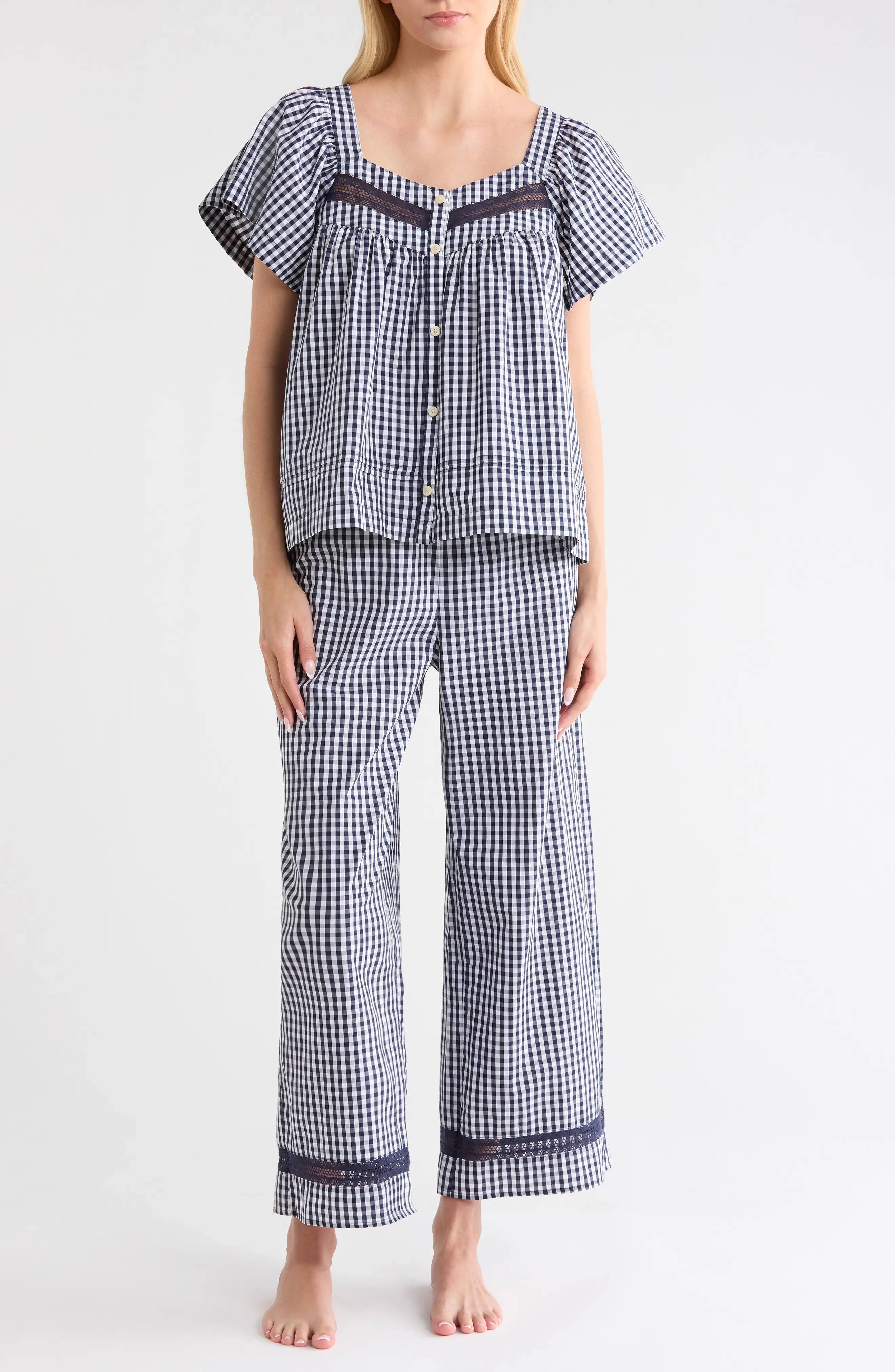 Gingham Cotton Pajamas (Women) | Nordstrom | Nordstrom