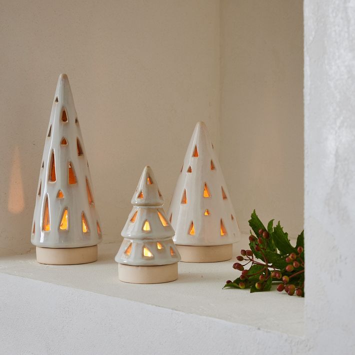 Ceramic Tree Tealight Candleholders | West Elm (US)