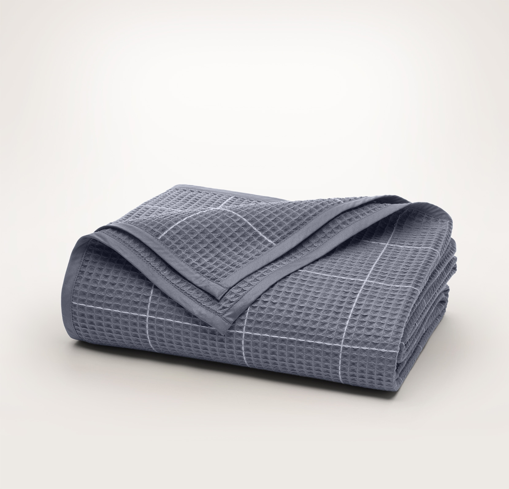 Waffle Fine Windowpane Bed Blanket | Boll & Branch