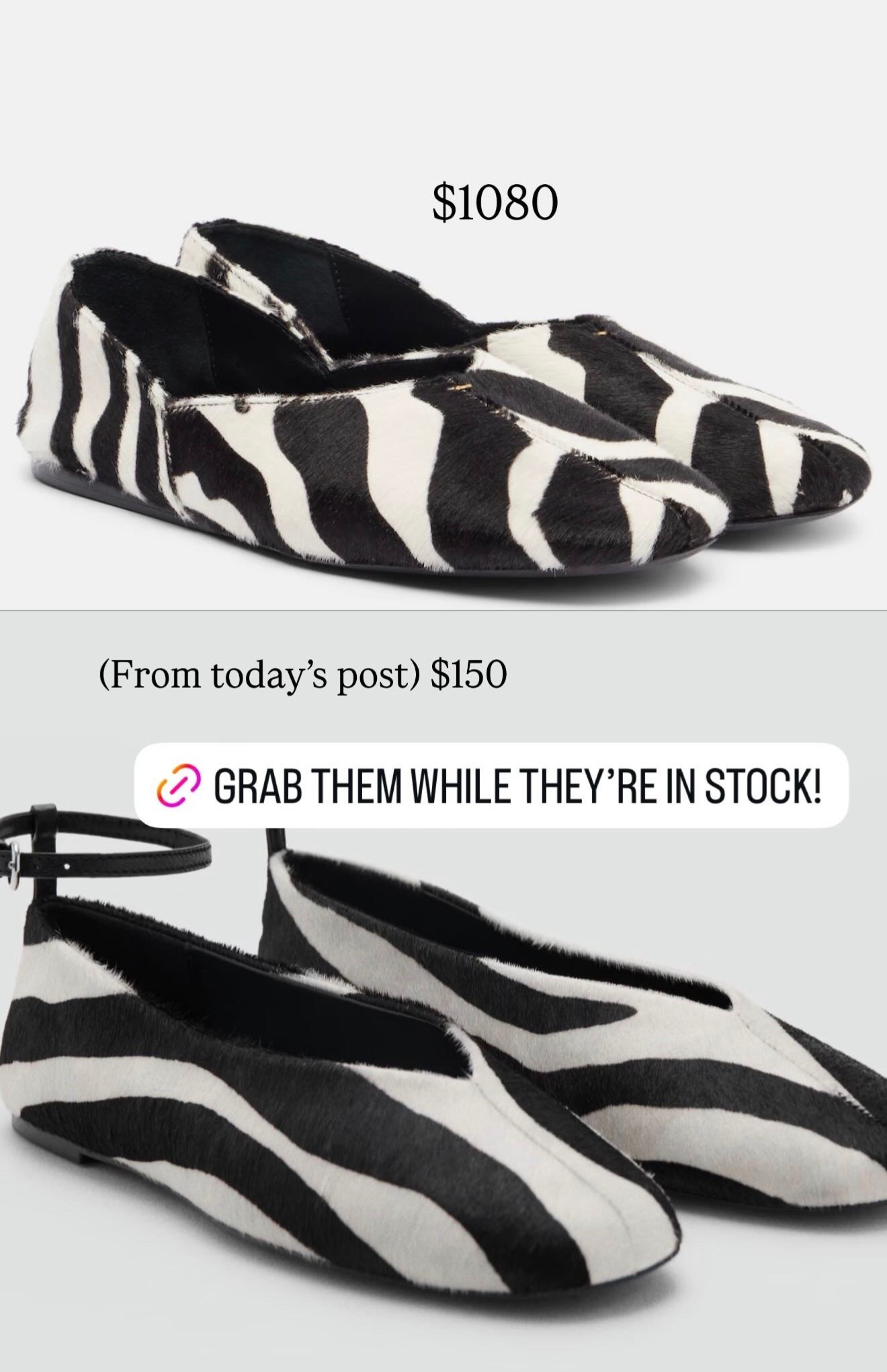 Look for less - khaite pony hair flats 