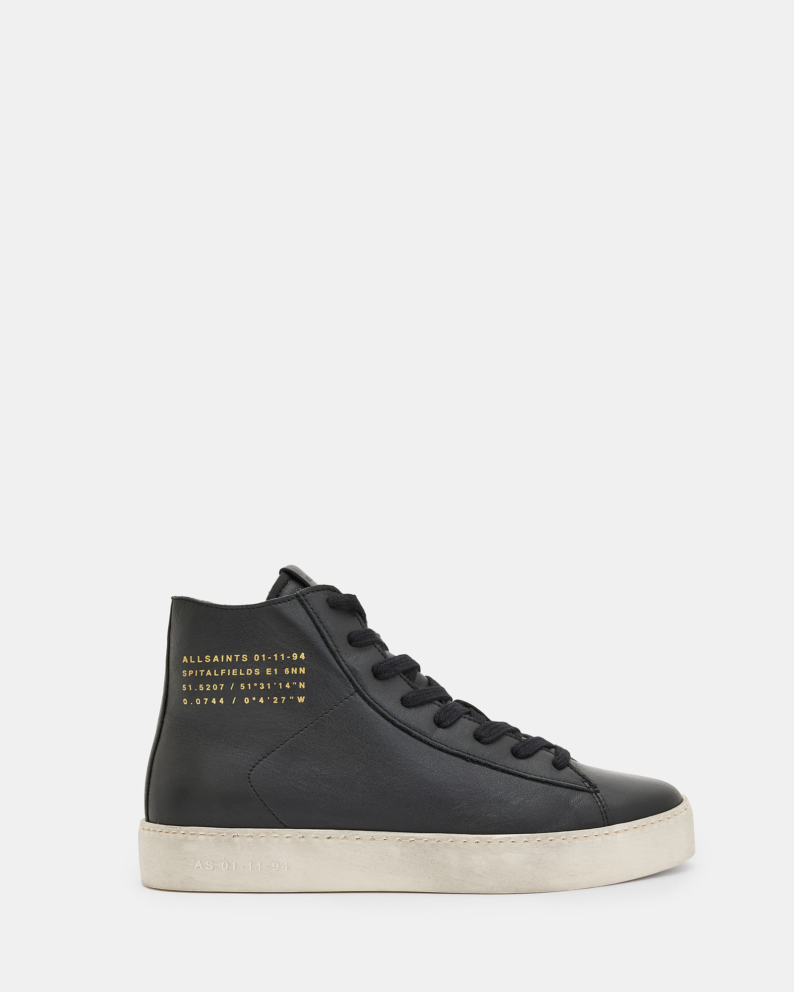AllSaints Tana Leather High Top Sneakers | AllSaints US