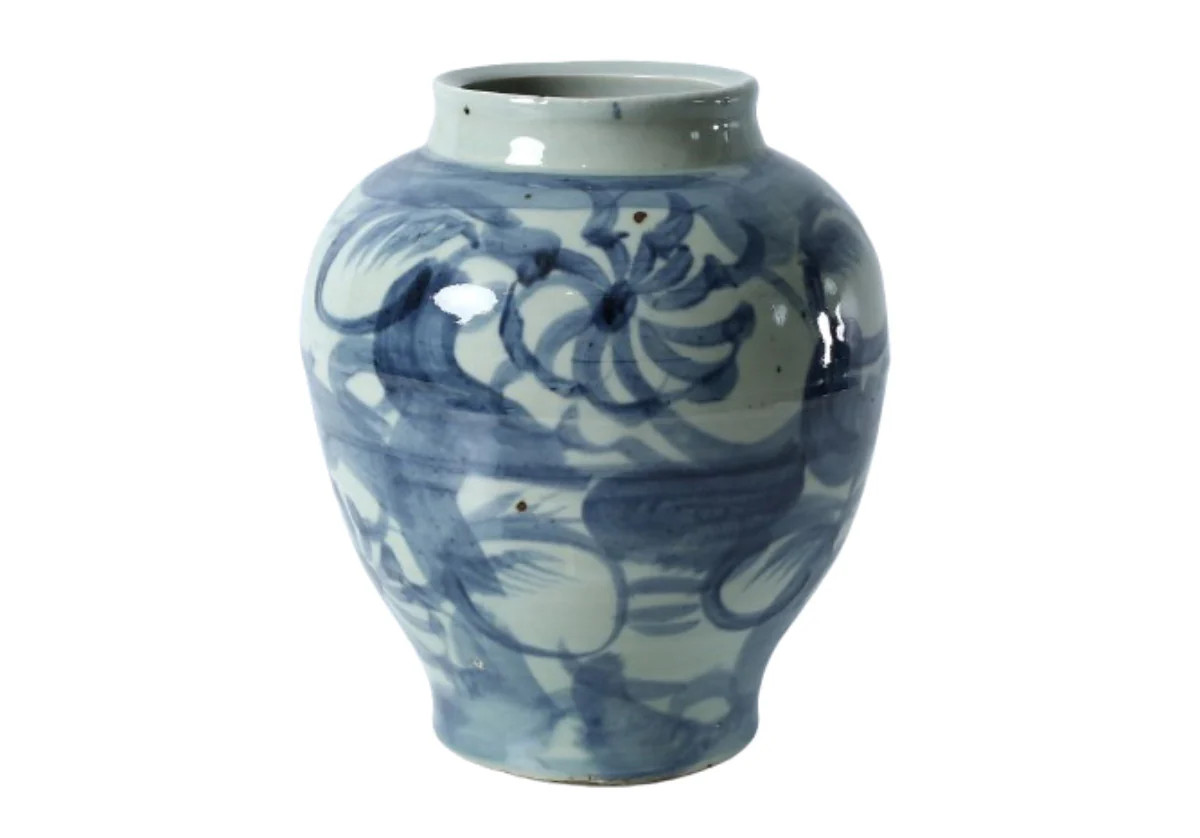 HIGH BLUE AND WHITE VASE | Alice Lane Home Collection