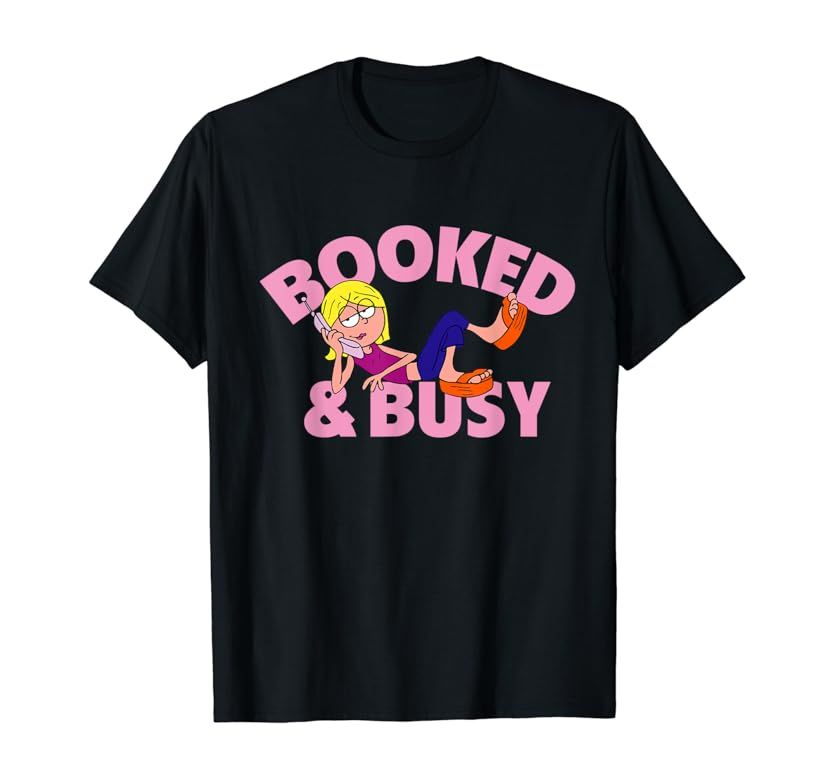 Disney Channel Lizzie McGuire Animated Lizzie Booked & Busy T-Shirt | Amazon (US)