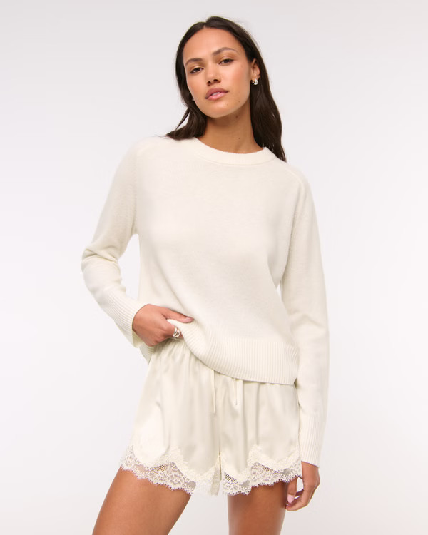 Women's The A&F Madeline Cashmere Crew Sweater | Women's Office Approved | Abercrombie.com | Abercrombie & Fitch (UK)