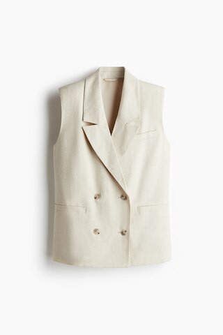 H & M - Linen-Blend Vest - Light Beige | H&M (US + CA)