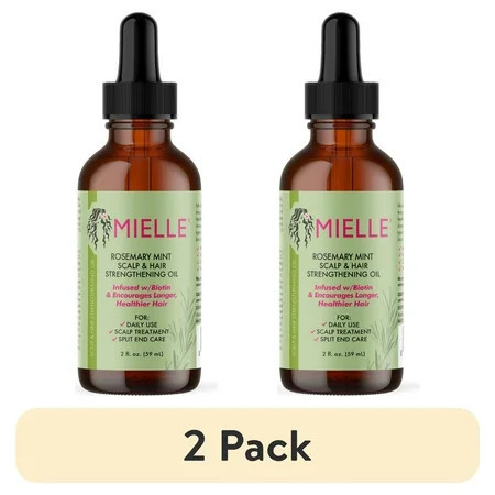 (2 pack) Mielle Organics Rosemary Mint Scalp & Hair Strengthening Oil 2 oz | Walmart (US)