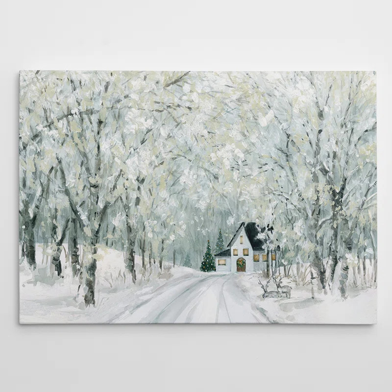 Christmas Lane On Canvas Print | Wayfair North America