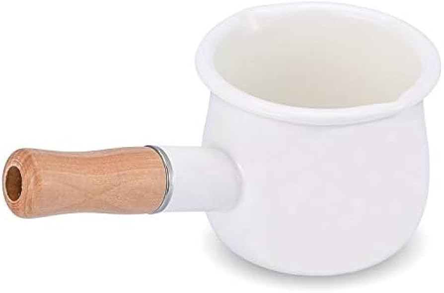Enamel Milk Pot, Small Enamel Saucepan Milk Pot Butter Warmer 4 Inch 17 Oz Enamel Small Sauce Pan... | Amazon (US)