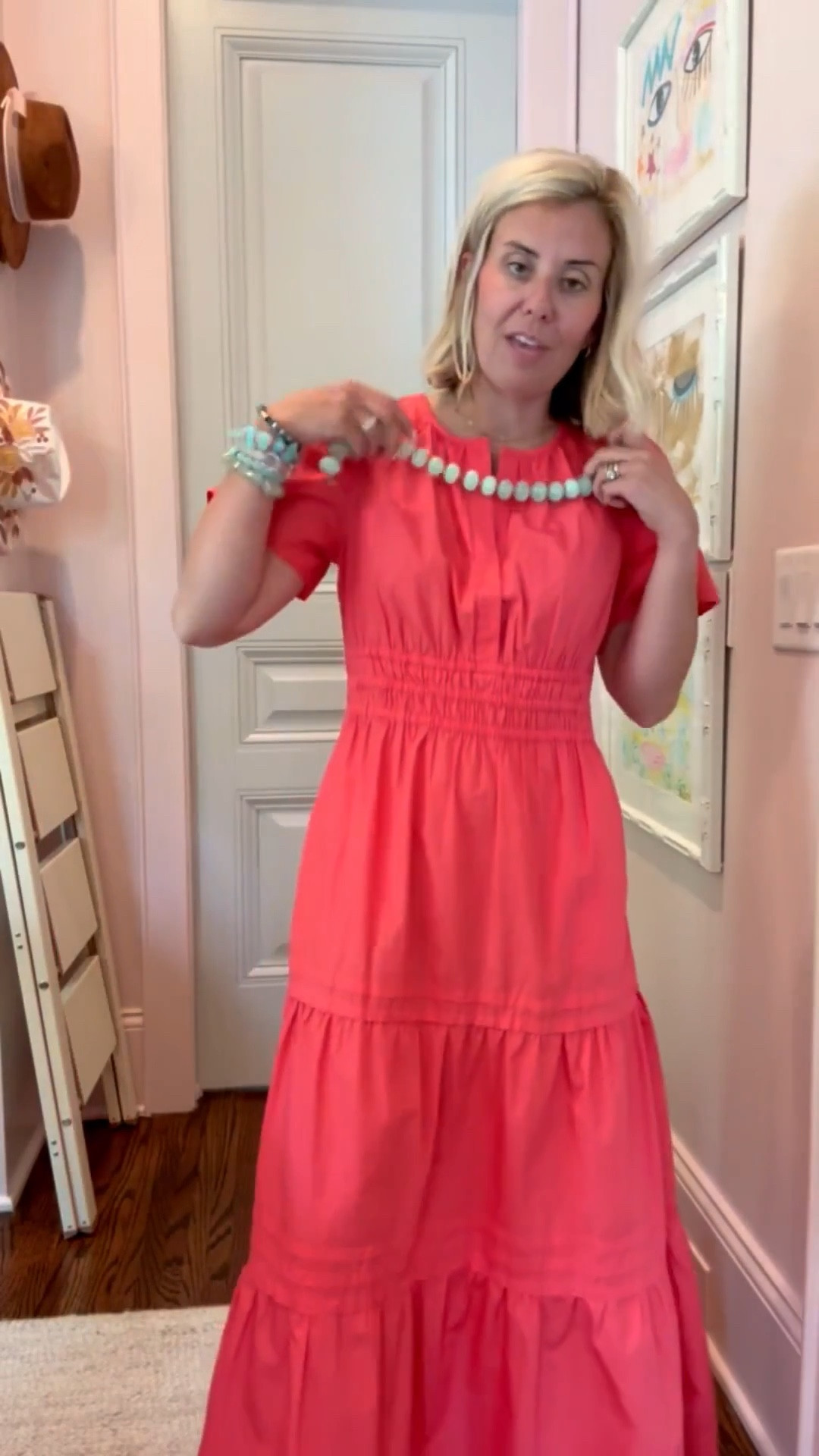 The most flattering dress that comes in so many colors and it’s affordable! That makes it a yes dress! I’m in xs & 8 sandal. 
*Use my code Catherine20 at Allie + Bess 
￼

#LTKSeasonal #LTKmomlife #LTKgrwm