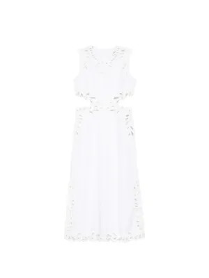 Antik Batik Deva cut-out Midi Dress | White | FARFETCH | Farfetch Global