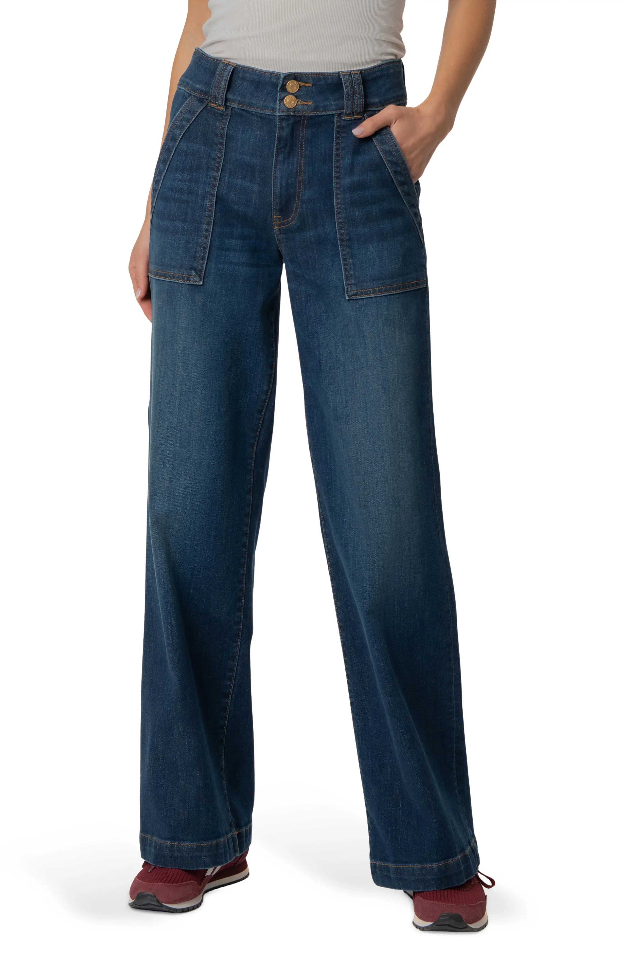 Jodi High Waist Straight Leg Utility Jeans (Women) | Nordstrom | Nordstrom