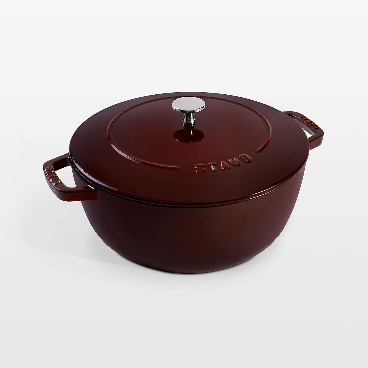 Staub Grenadine Cast Iron 5-Qt. Essential French Oven + Reviews | Crate & Barrel | Crate & Barrel