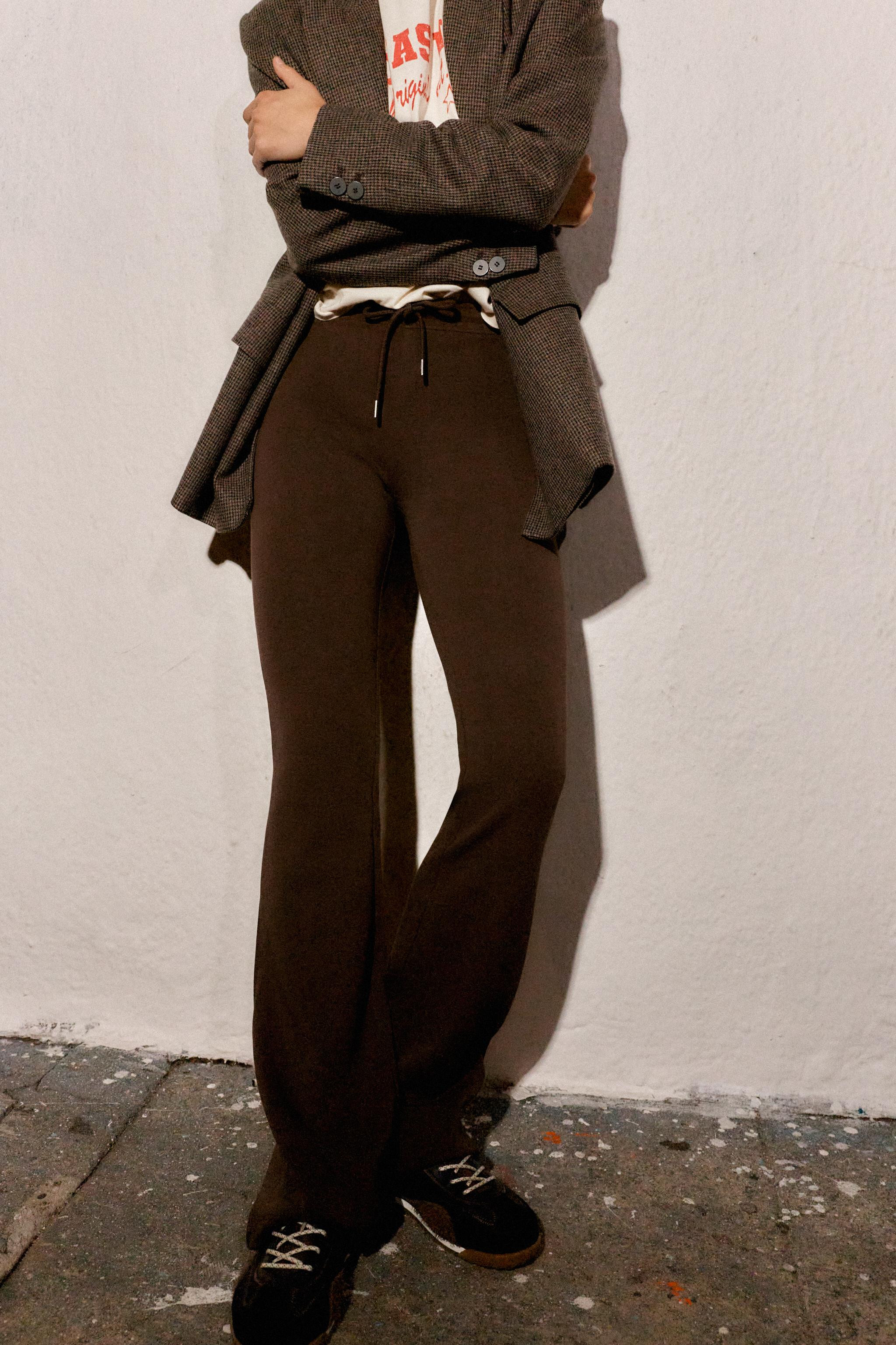 INTERLOCK FLARE PANTS | Zara US