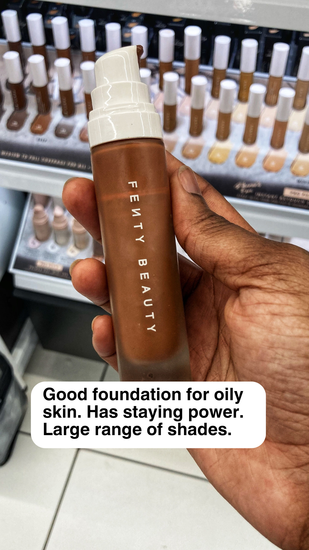 If you have oily skin, this foundation is one to consider. It's been able to stand up to the oil my face produces and last throughout the day (when paired with a good primer and setting spray). It's got a wide range of shades and undertones, making it easier to find one that will work for you.
#oilyskin #LTKmakeup #darkfoundation 

 #LTKOver40 #LTKBeauty