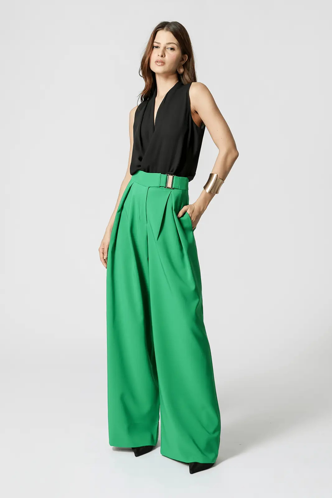 TRIMIX Calça Pantalona De Alfaiataria Com Fivela - Bandeira Calça Pantalona De Alfaiataria Com ... | Dafiti (BR)