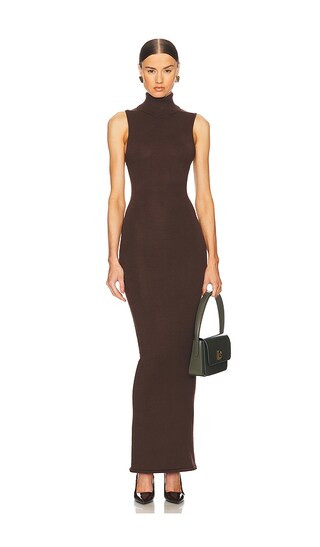Aadi Knit Dress in Deep Brown | Revolve Clothing (Global)