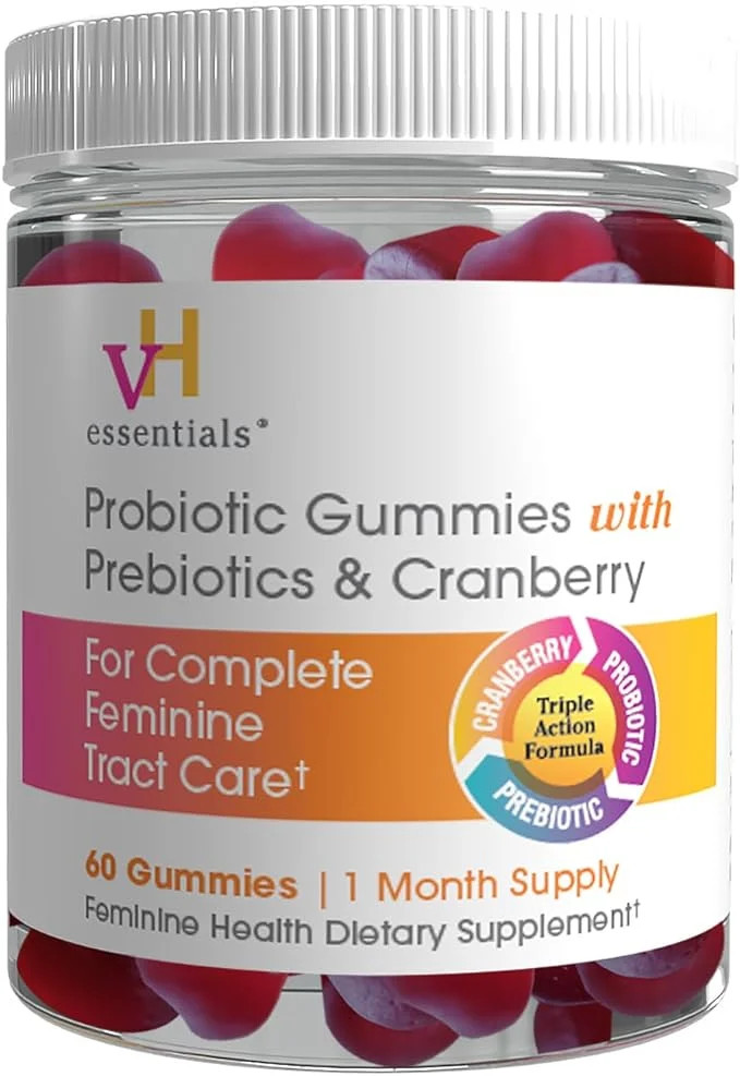 vH essentials Probiotic Gummies with Prebiotics & Cranberry, Concentrated Extract for Urinary Tra... | Walmart (US)