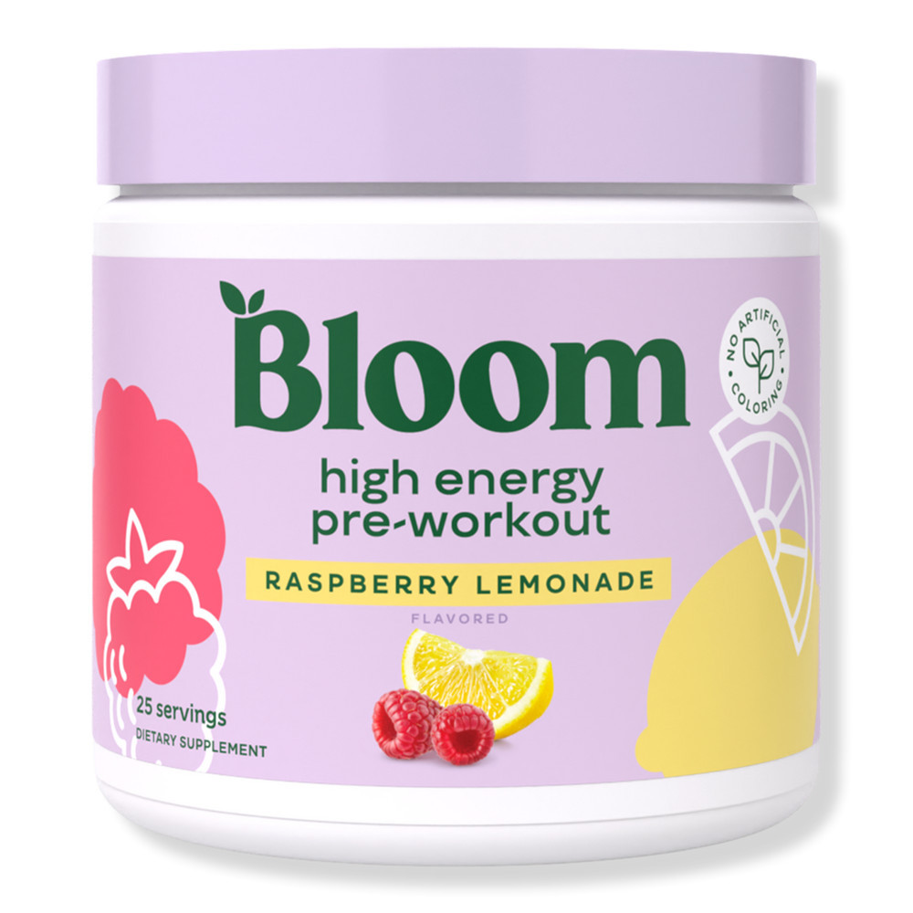 Bloom High Energy Pre-Workout Raspberry Lemonade Supplement Powder | Ulta