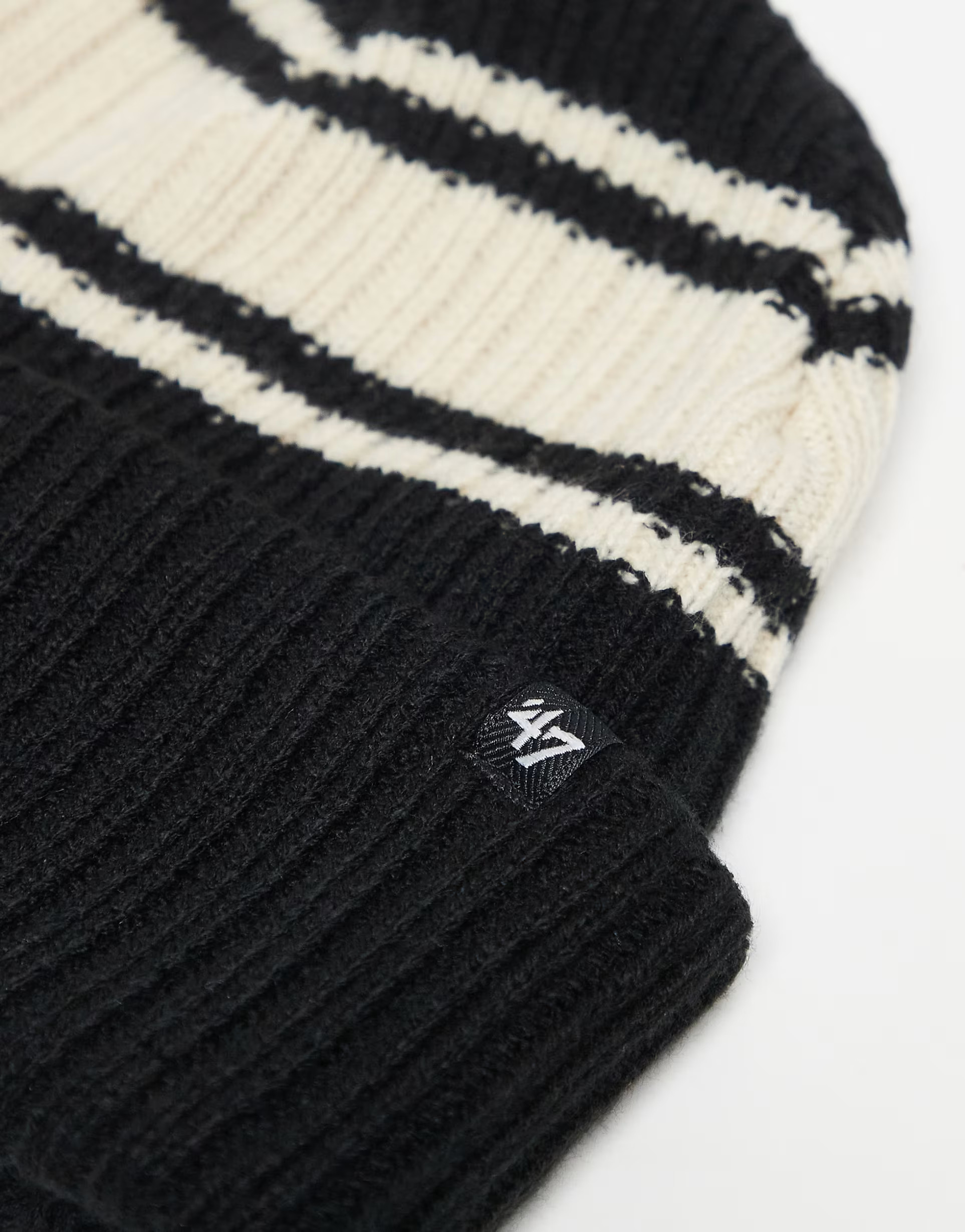 47 Brand NY Yankees stripe knit  beanie in black multi | ASOS (Global)
