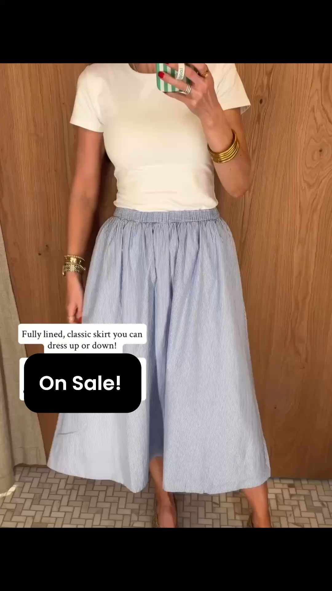 @Aritzia pinstripe skirt is included in the sale! I am in a small, get your true size

#LTKSaleAlert