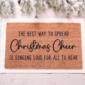 Spread Christmas Cheer Doormat, Christmas Welcome Mat, Holiday Doormat, Christmas Doormat, Christ... | Etsy (US)