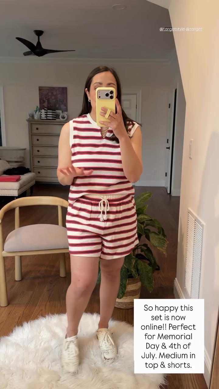 So happy this set is now online!! Perfect for Memorial Day & 4th of July. Medium in top & shorts.  @targetstyle @target