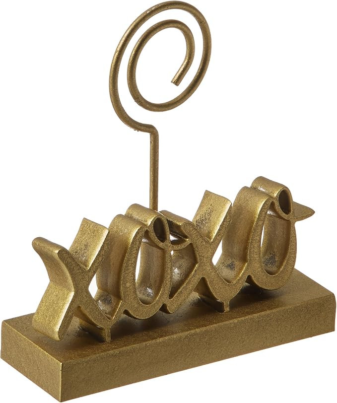 Kate Aspen Xoxo Place Card Holder (Set of 6) Placecard, Gold | Amazon (US)