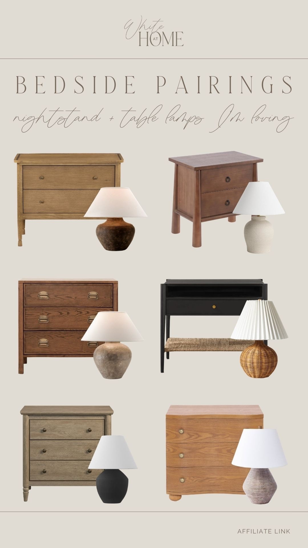 Nightstand and table lamp pairings I am loving! A true blend of affordable and splurge worthy finds that elevate your bedroom. Varying amount of storage and functionality, texture and warmth, and cozy lighting for a slow wind down at night. 

#LTKHome