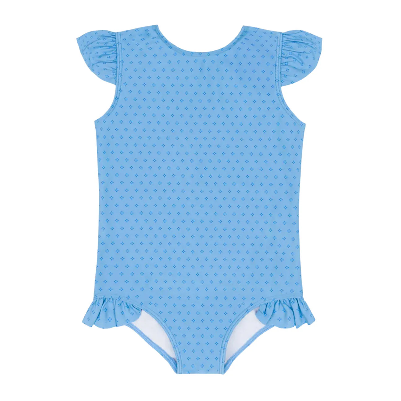 girls le marin dot ruffle cap sleeve one piece | Minnow