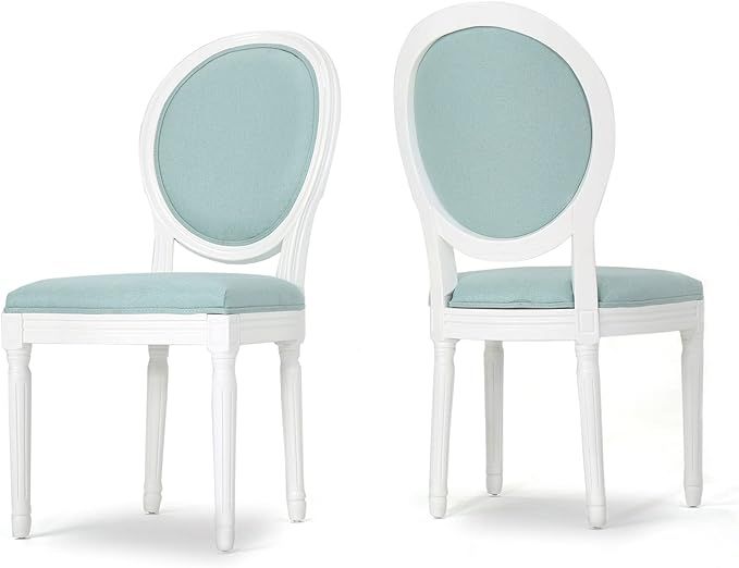 Christopher Knight Home Phinnaeus Fabric Dining Chairs, 2-Pcs Set, Light Blue | Amazon (US)