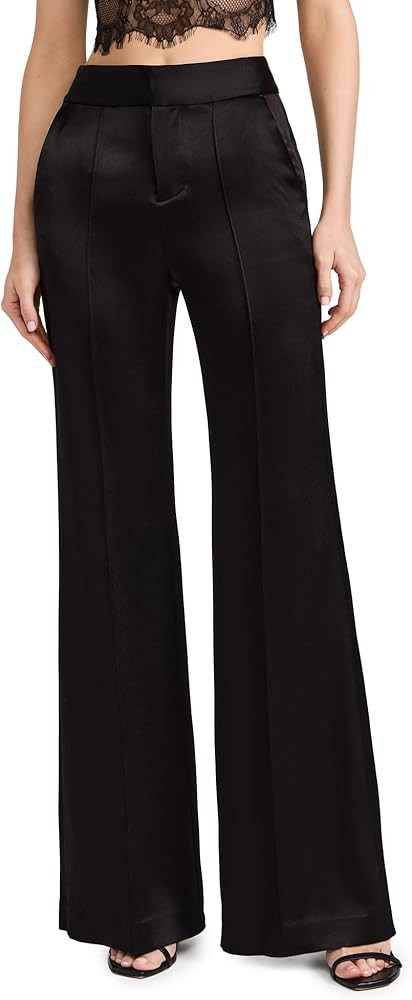 alice + olivia Women's Dylan Satin Pants | Amazon (US)