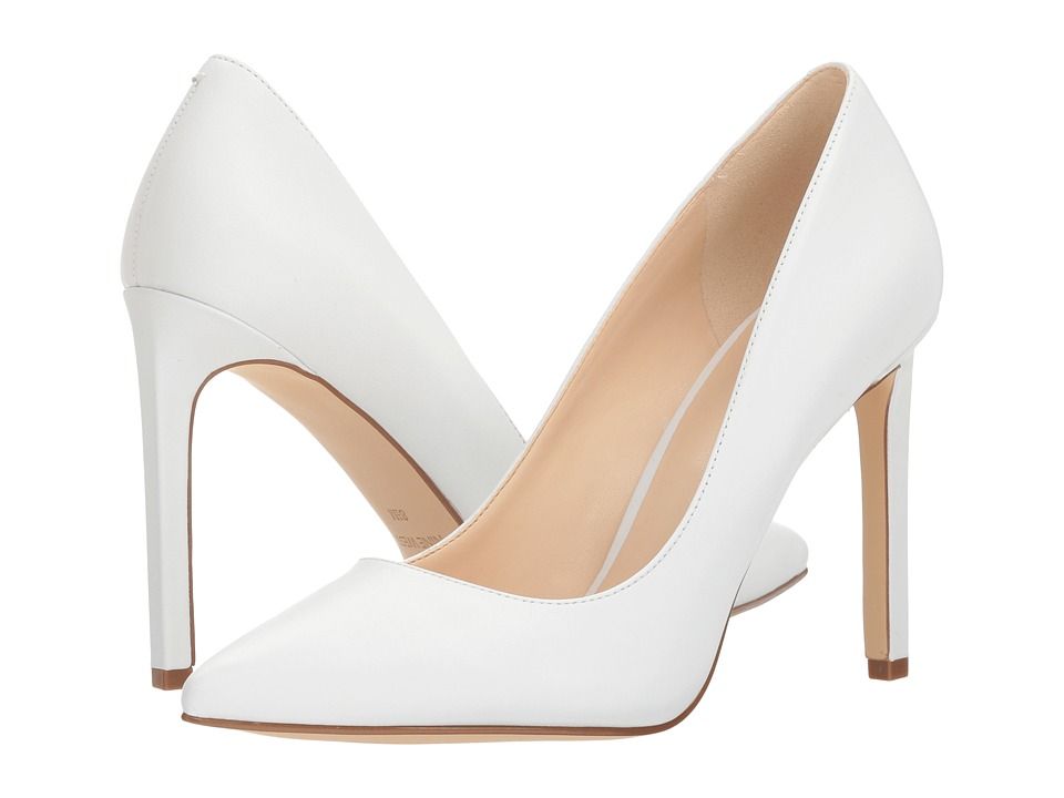 Nine West Tatiana Pump (White Dress Calf) High Heels | Zappos