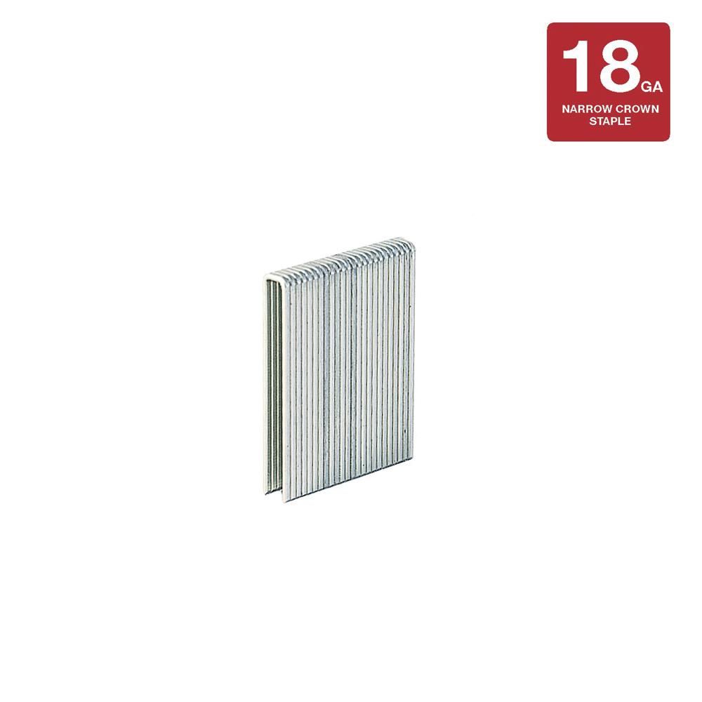 3/4 in. x 1/4 in.18-Gauge Galvanized Narrow Staples (5,000-Pack) | The Home Depot