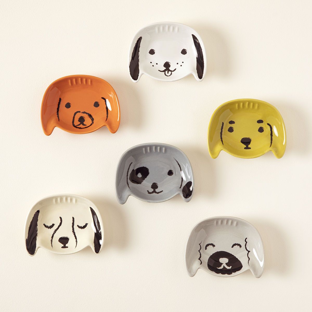 Little Dog Snack Dishes - Set of 6 | UncommonGoods