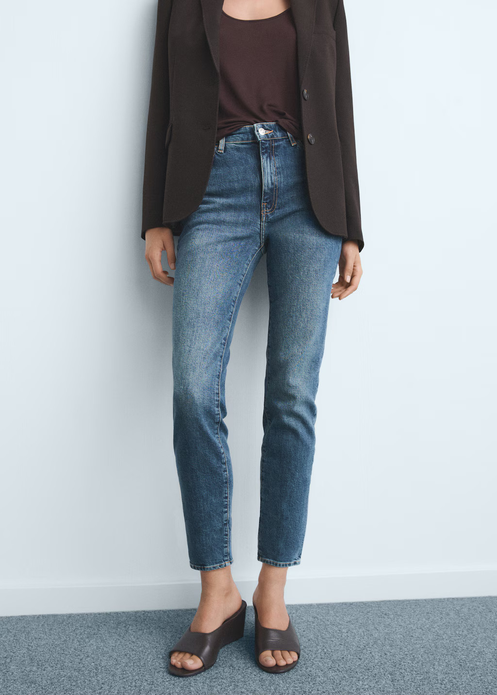 Jeans Claudia slim crop - Donna | MANGO Italia | Mango EU